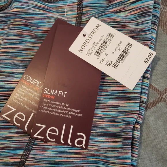 Zella Live-In Streamline Capri Athletic Leggings Grey Slate Multi Women Small - Picture 6 of 12